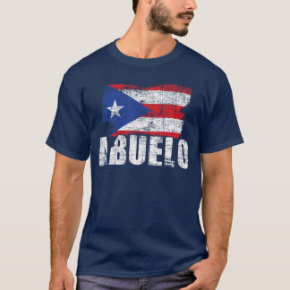 Opa Puerto Rico Vlag Grootvader Opa Vader T-shirt