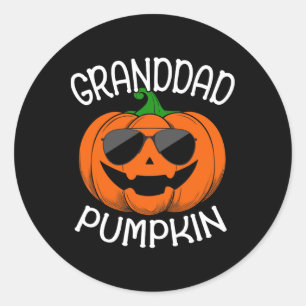 Opa Pumpkin Draag zonneschermen die overeenkomen m Ronde Sticker
