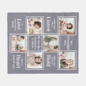 Opa Quote 6 Foto Collage opa Fleece Deken (Voorkant (Horizontaal))