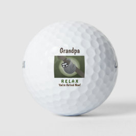 Opa Relax Cute Happy Retirement Gepensioneerd Golfballen