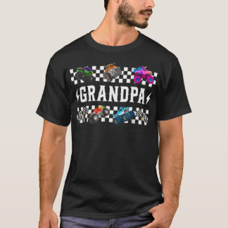 Opa Retro Monster Truck Familie Crew Verjaardag T-shirt