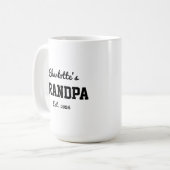 Opa Richtte Dappere Moderne Naam Op Koffiemok (Voorkant links)