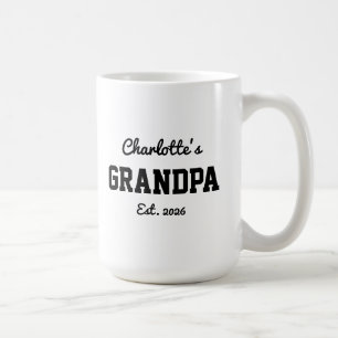 Opa Richtte Dappere Moderne Naam Op Koffiemok