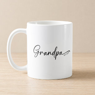 Opa Richtte Minimale Lettertype Op Koffiemok