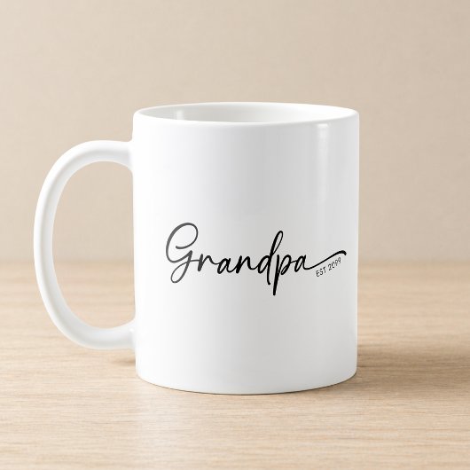 Opa Richtte Minimale Lettertype Op Koffiemok