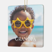 Opa Richtte Moderne Foto Op Keramisch Ornament (Links)