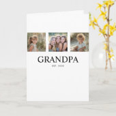Opa Richtte Moderne Grootvader 3 Foto Op Kaart (Gele Bloem)