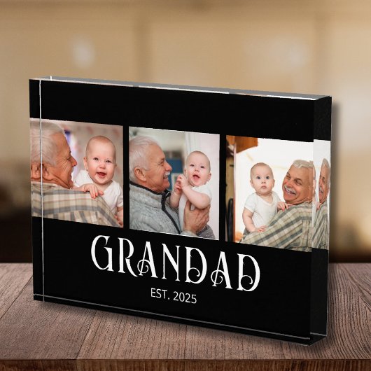 Opa Richtte Moderne Schrift 3 op Fotoblokken