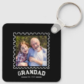 Opa Richtte Moderne Typografie Op Foto Sleutelhanger (Achterkant)