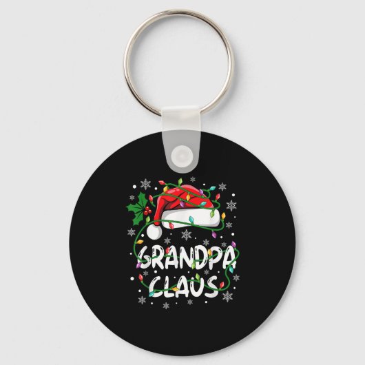 Opa Santa Claus Familie Kerst Squad Crew Ma Sleutelhanger (Voorkant)
