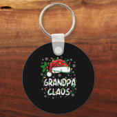 Opa Santa Claus Familie Kerst Squad Crew Ma Sleutelhanger (Voorkant)
