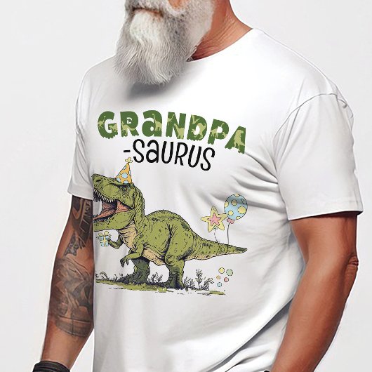 Opa-saurus Funny Dinosaur Kids Verjaardagsfeest T-shirt