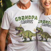 Opa-saurus Funny Dinosaur Kids Verjaardagsfeest T-shirt