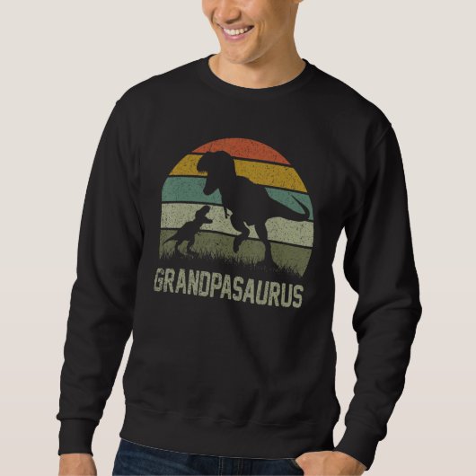 Opa Saurus T Rex Dinosaurus Opa Saurus Familie Trui (Voorkant)
