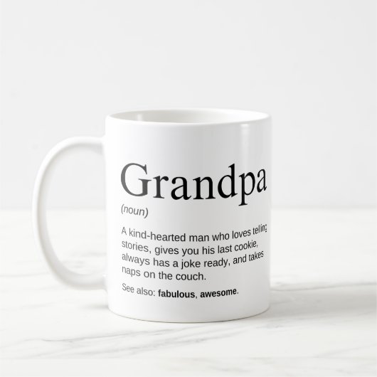 Opa Schattig Lieve Opa Definitie Koffiemok (Links)