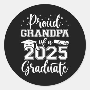 Opa Senior 2025 Trotse opa van een CL van 25 gr Ronde Sticker