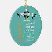 opa Senior Texting Code Funny Ouderen Keramisch Ornament (Rechts)