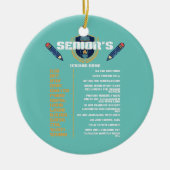  opa Senior Texting Code Funny Ouderen Keramisch Ornament (Voorkant)