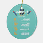 opa Senior Texting Code Funny Ouderen Keramisch Ornament (Links)