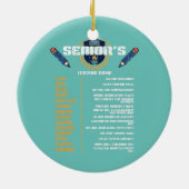 opa Senior Texting Code Funny Ouderen Keramisch Ornament (Achterkant)