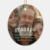 Opa | Sentimentele foto KeepSake Kerstmis Keramisch Ornament (Links)