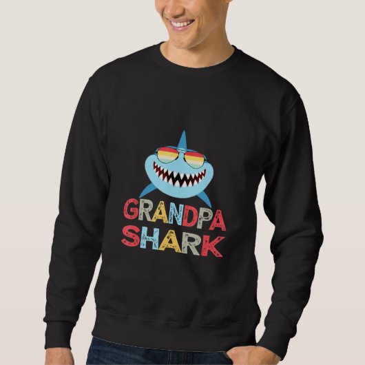 Opa Shark Cadeau voor opa van opa's Trui (Voorkant)