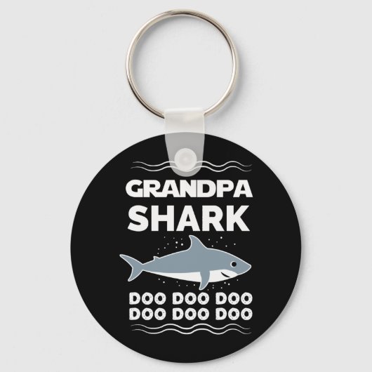 Opa Shark Doo Doo Doo Matching Family Sleutelhanger (Voorkant)
