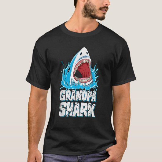 Opa Shark Familie Matching Mannen Jawsome Gifts Te T-shirt (Voorkant)