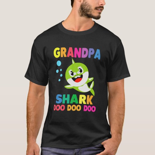 Opa Shark Gift Cute Baby Shark Family Matching T-shirt (Voorkant)