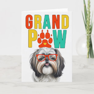 Opa Shih Tzu Oma Dag Feestdagen Kaart