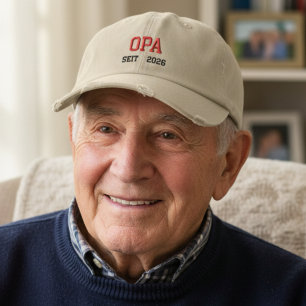 Opa sinds 2026 - Duitse opa Geborduurde Pet