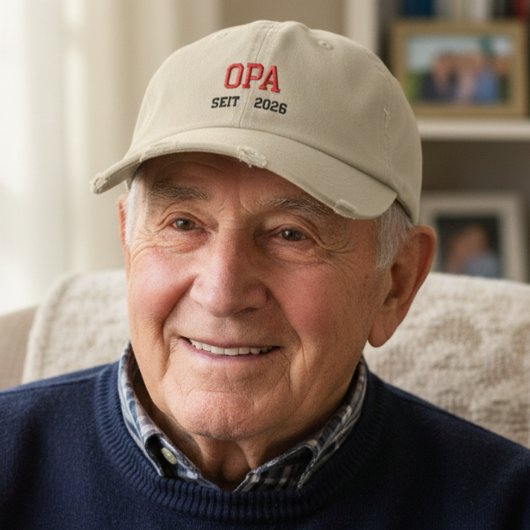 Opa sinds 2026  - Duitse opa Geborduurde Pet