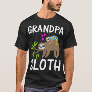 Opa Sloth Hearts Autisme Autisme Awarene T-shirt