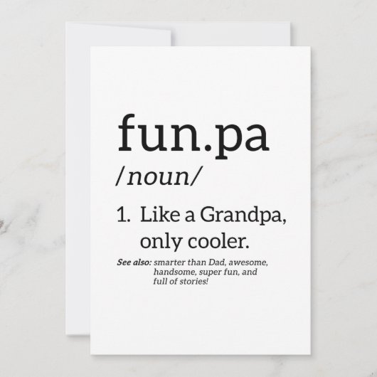 Opa spelen, maar dan cooler feestdagenkaart (Voorkant)