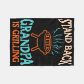 Opa staat te grillen BBQ Reddingsopa Fleece Deken (Voorkant (Horizontaal))