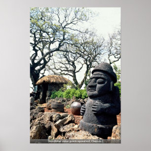 Opa statue beschermt tegen het kwaad, Cheju-do I Poster