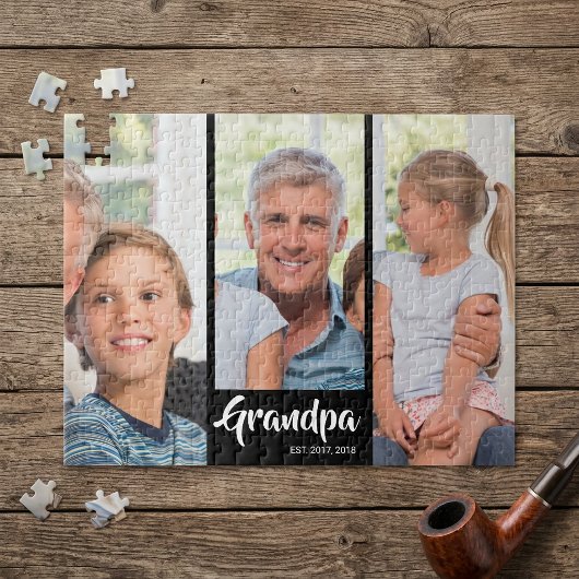Opa Stelde Modern Schrift 3 Foto op Legpuzzel