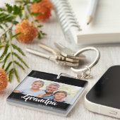 Opa Stelde Modern Schrift Foto Op Sleutelhanger (Voorkant Rechts)