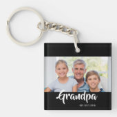 Opa Stelde Modern Schrift Foto Op Sleutelhanger (Voorkant)