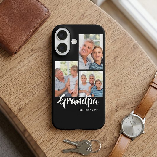 Opa Stelde Modern Schrift Zwart 3 Foto op Case-Mate iPhone Case