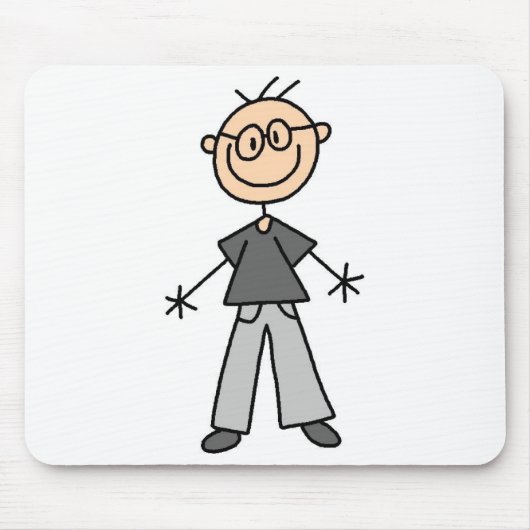 Opa Stick Figure Muismat (Voorkant)