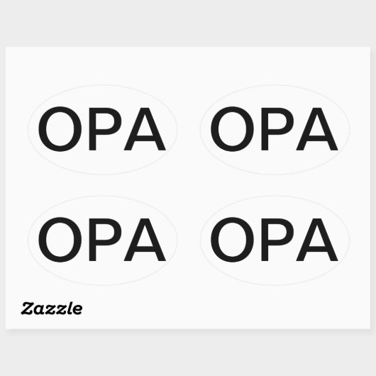 OPA-Sticker Ovale Sticker (Vel)