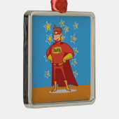 Opa Superheld op Vaderdag Metalen Ornament (Rechts)