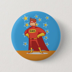 Opa Superheld op Vaderdag Ronde Button 5,7 Cm