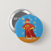 Opa Superheld op Vaderdag Ronde Button 5,7 Cm (Voorkant /achterkant)