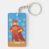 Opa Superheld op Vaderdag Sleutelhanger (achterkant)