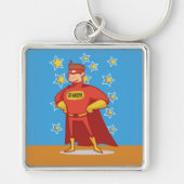 Opa Superheld op Vaderdag Sleutelhanger (Voorkant)