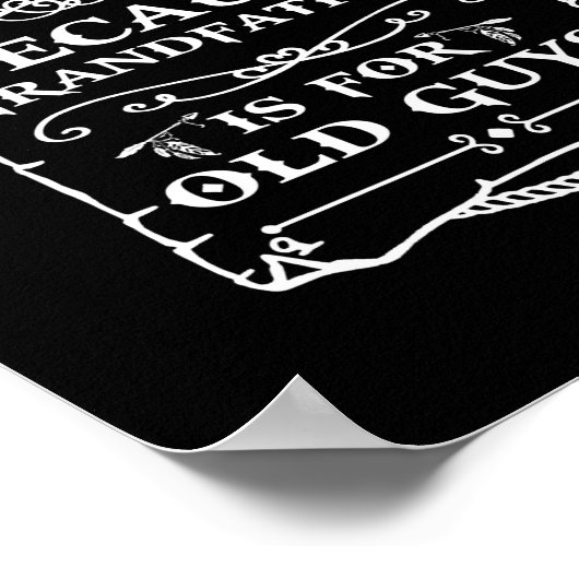 Opa-T-shirt van kleinkinderen Mannen Funny Vaderda Poster (Hoek)