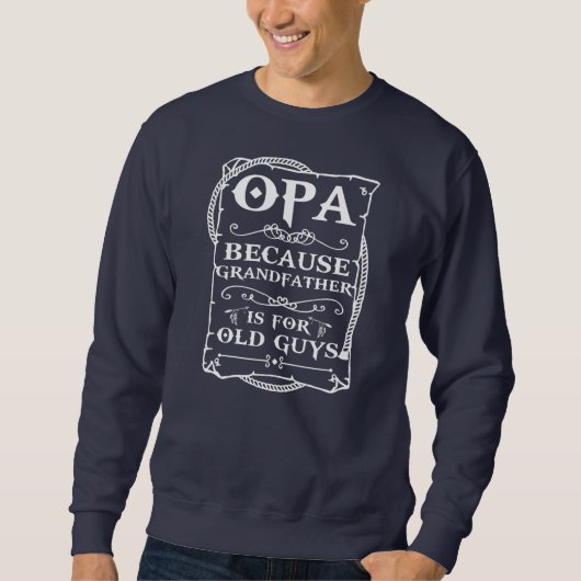 Opa-T-shirt van kleinkinderen Mannen Funny Vaderda Trui (Voorkant)