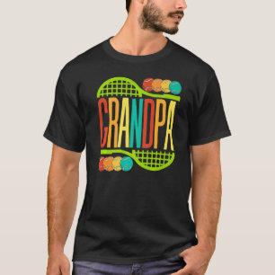 Opa Tennis Racket Balls Mannen Sport Gran T-shirt